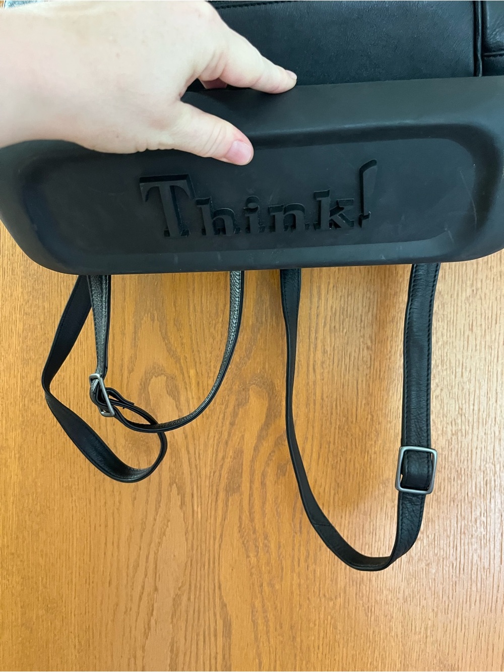 Think! Leather Backpack like new RARE - Picture 3 of 8